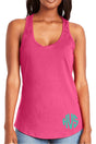 Next Level Womens Gathered Racerback Tank, Hot Pink *Personalize It! - Wholesale Accessory Market