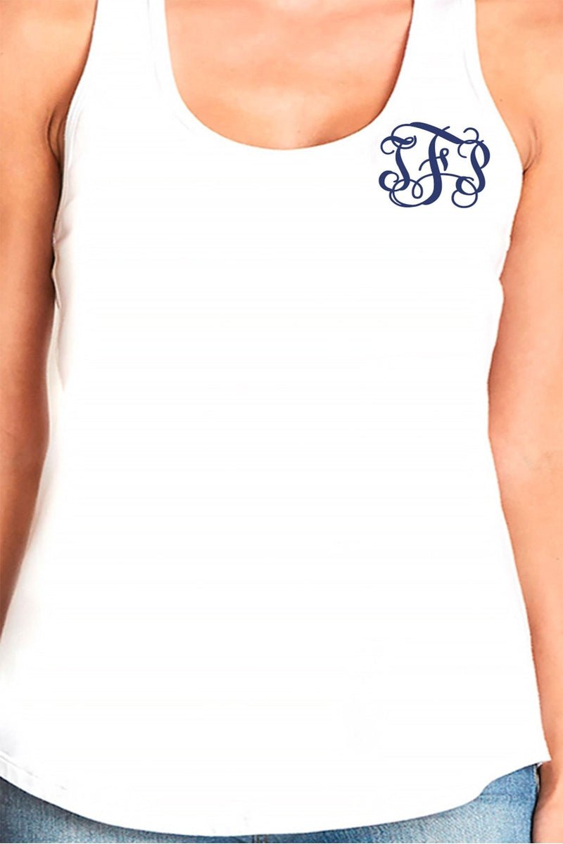 Next Level Womens Gathered Racerback Tank, White *Personalize It! - Wholesale Accessory Market