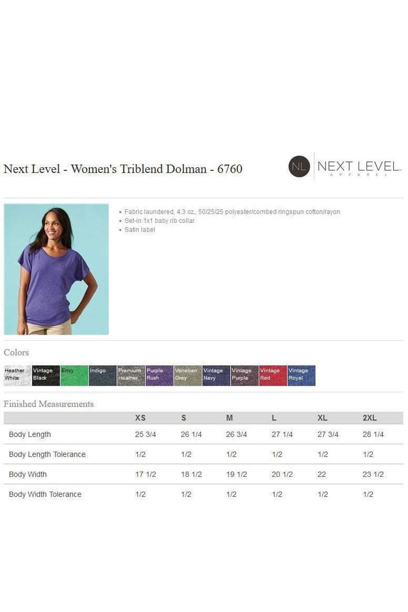 Next Level Triblend Dolman *Personalize It - Wholesale Accessory Market