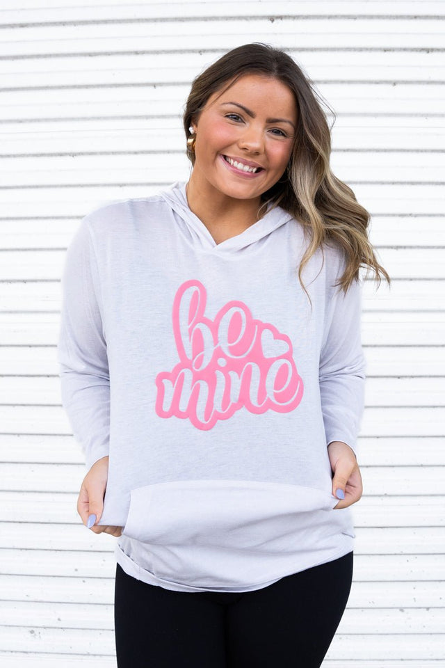 Be Mine Puff Vinyl Adult Soft-Tek Blend Long Sleeve Hoodie - Wholesale Accessory Market