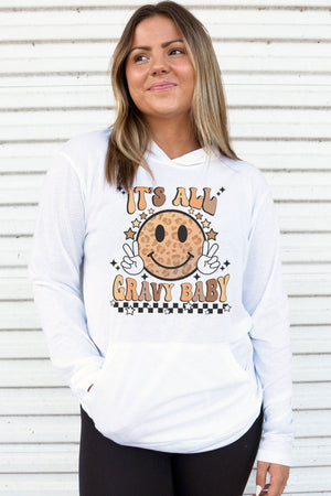 Peace, Smile and Gravy Adult Soft-Tek Blend Long Sleeve Hoodie - Wholesale Accessory Market