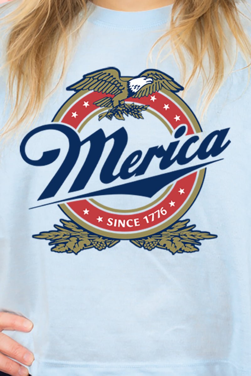 Merica Women's Soft-Tek Blend Crop T-Shirt - Wholesale Accessory Market