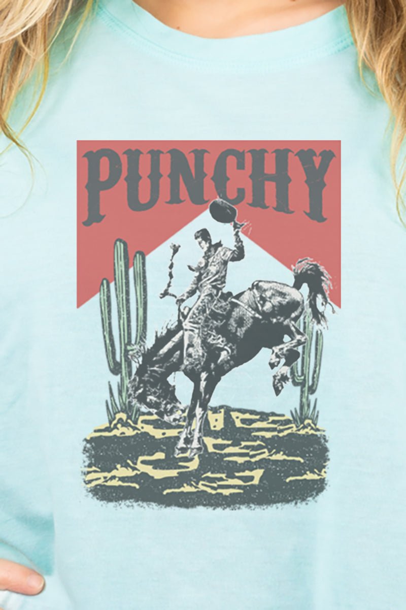 Punchy Cowboy Women's Soft-Tek Blend Crop T-Shirt - Wholesale Accessory Market