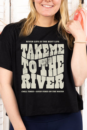 Take Me To The River Women's Soft-Tek Blend Crop T-Shirt - Wholesale Accessory Market