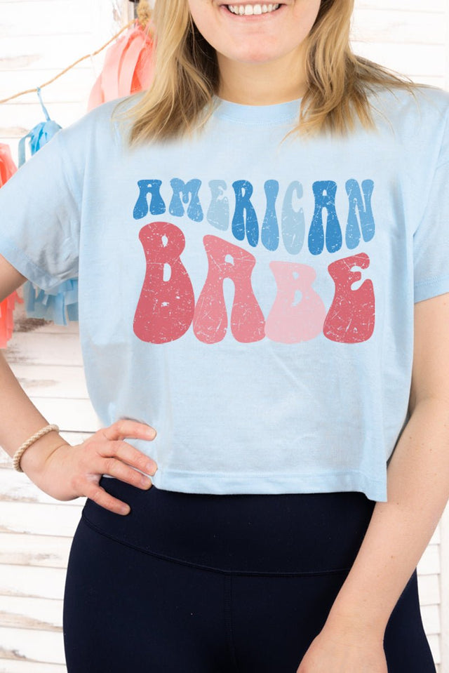 American Babe Women's Soft-Tek Blend Crop T-Shirt - Wholesale Accessory Market