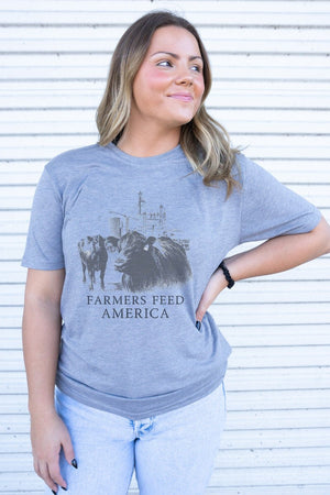 Farmers Feed America Adult Soft-Tek Blend T-Shirt - Wholesale Accessory Market