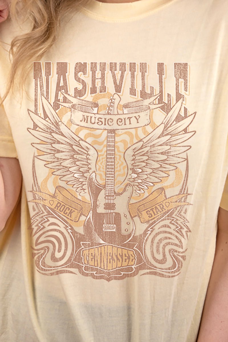 Nashville Retro Poster Adult Soft-Tek Blend T-Shirt - Wholesale Accessory Market