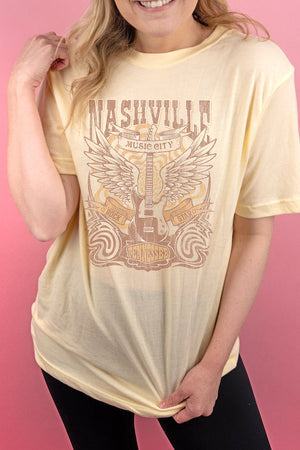 Nashville Retro Poster Adult Soft-Tek Blend T-Shirt - Wholesale Accessory Market