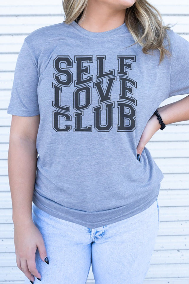 Outlined Self Love Club Adult Soft-Tek Blend T-Shirt - Wholesale Accessory Market