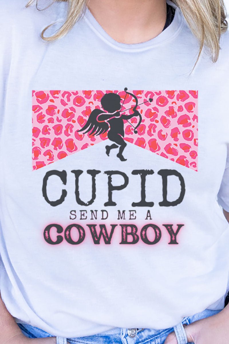 Send Me A Cowboy Cupid Adult Soft-Tek Blend T-Shirt - Wholesale Accessory Market