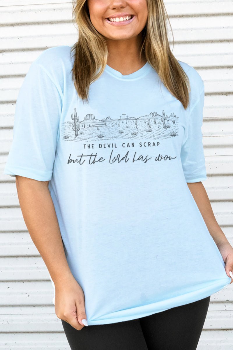 The Lord Has Won Desert Adult Soft-Tek Blend T-Shirt - Wholesale Accessory Market