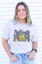 Leopard Softball Mom Adult Soft-Tek Blend T-Shirt - Wholesale Accessory Market