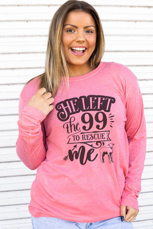 He Left The 99 Adult Soft-Tek Blend Long Sleeve Tee - Wholesale Accessory Market