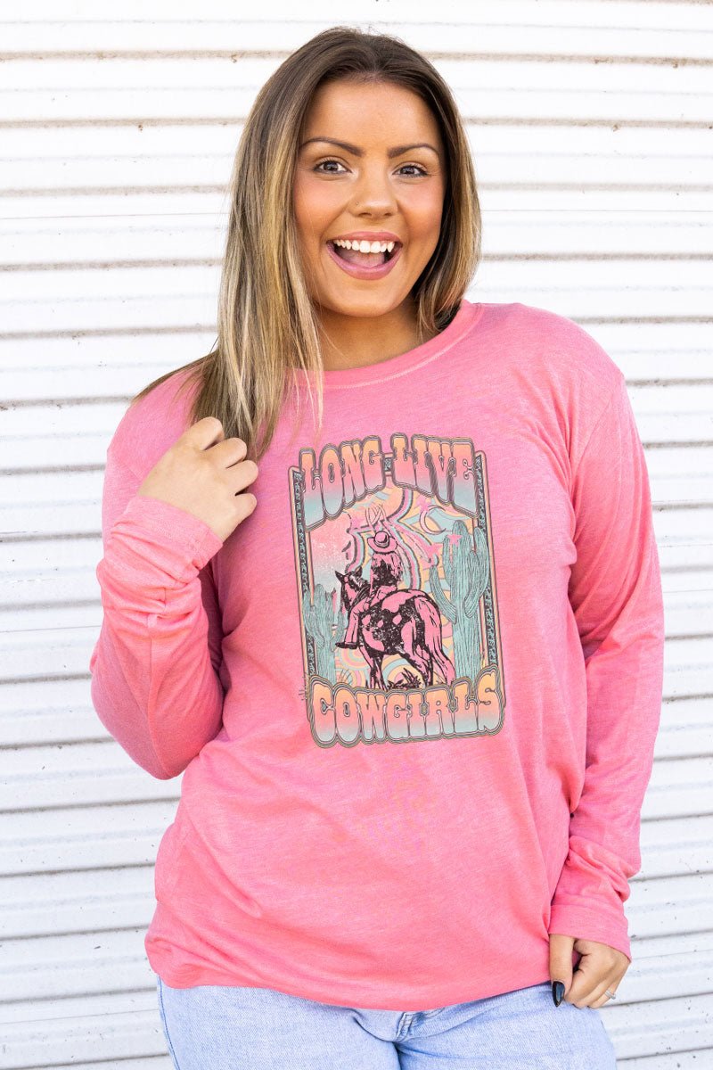 Long Live The Cowgirls Adult Soft-Tek Blend Long Sleeve Tee - Wholesale Accessory Market