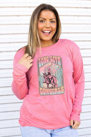 Long Live The Cowgirls Adult Soft-Tek Blend Long Sleeve Tee - Wholesale Accessory Market