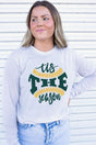 Tis The Season Baseball Green and Gold Adult Soft-Tek Blend Long Sleeve Tee - Wholesale Accessory Market