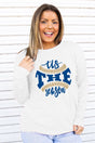 Tis The Season Baseball Royal and Gold Adult Soft-Tek Blend Long Sleeve Tee - Wholesale Accessory Market