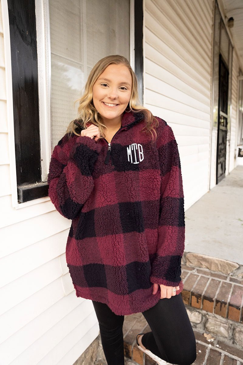 Buffalo plaid best sale pullover sherpa