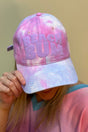 Beach Bum Puff Vinyl Cotton Candy Tie Dyed Cap - Wholesale Accessory Market