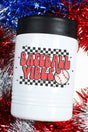 Checkered Baseball Vibes Stainless Steel Hugger 12oz - Wholesale Accessory Market