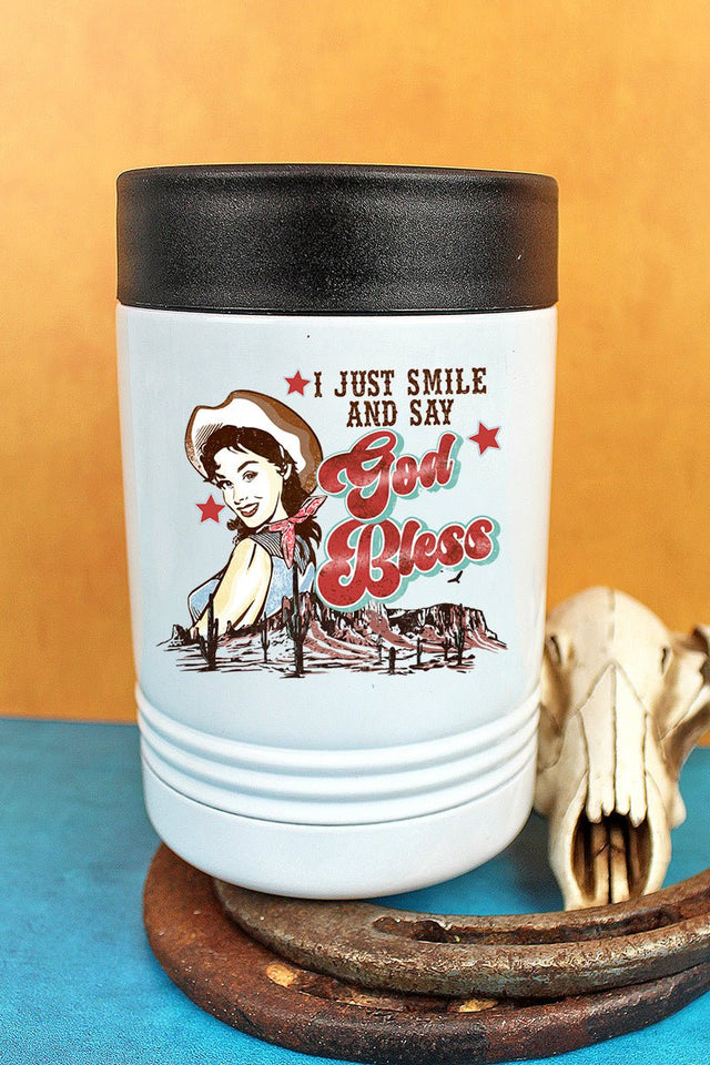 God Bless Smile Stainless Steel Hugger 12oz - Wholesale Accessory Market