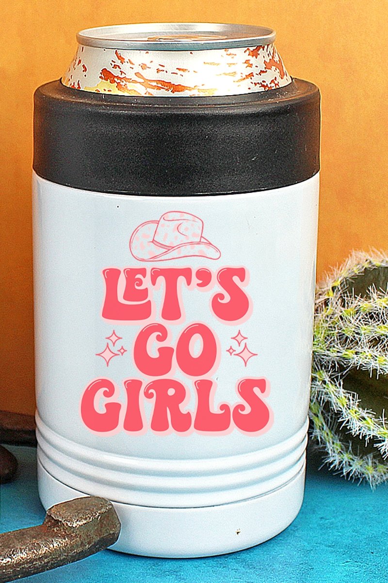 Pink Let's Go Girl Stainless Steel Hugger 12oz - Wholesale Accessory Market