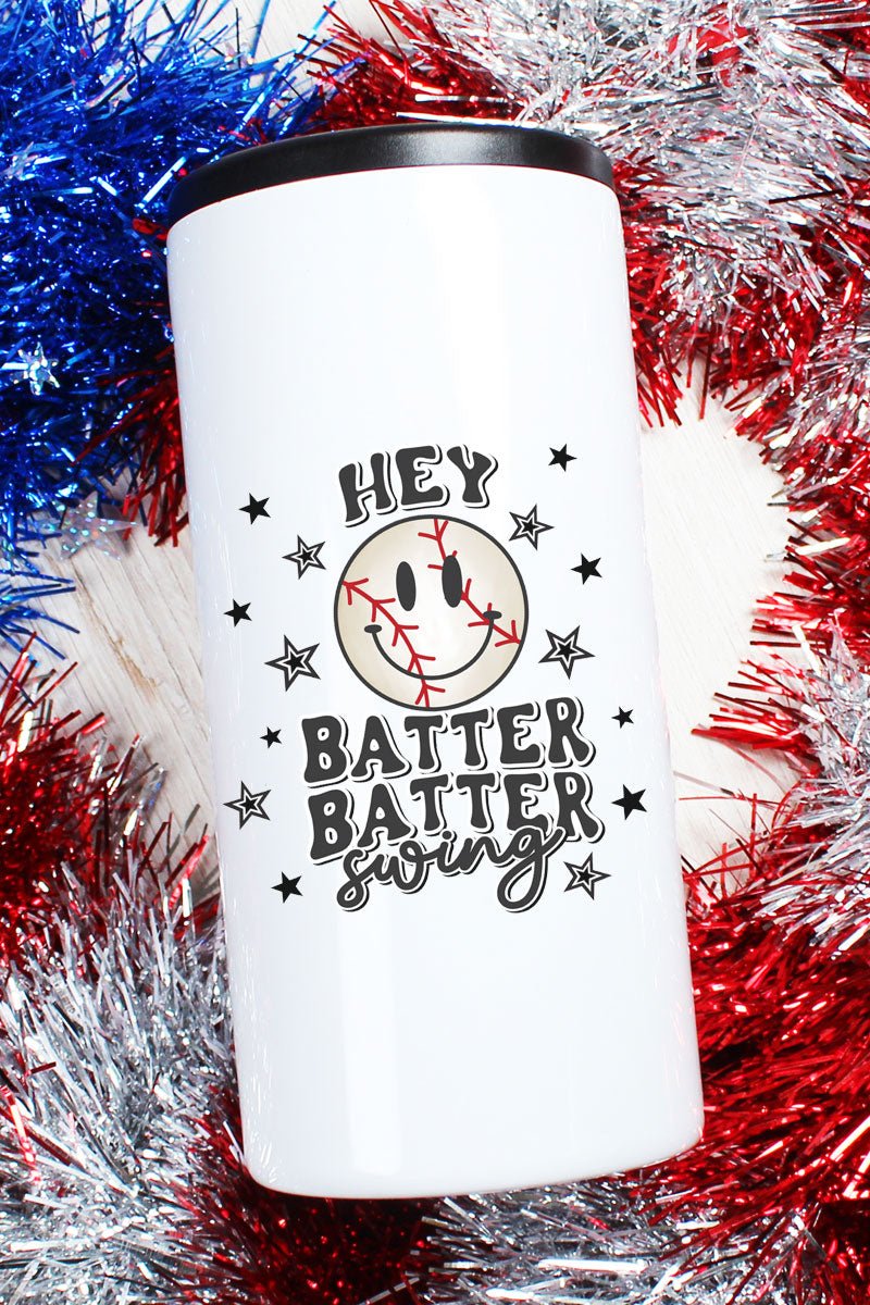 Baseball Hey Batter Batter Swing Stainless Steel Slim Hugger - Wholesale Accessory Market