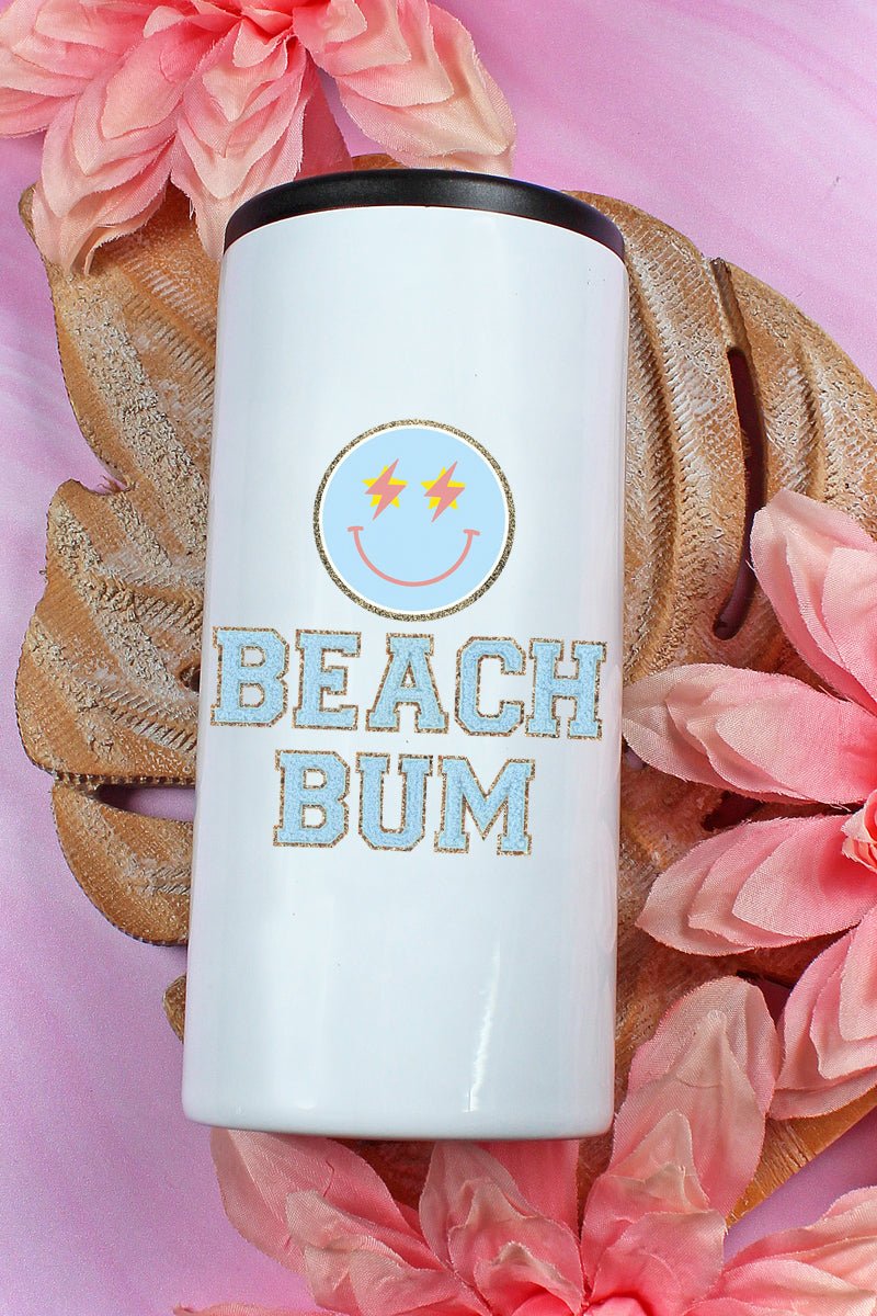 Beach Bum Happy Face Stainless Steel Slim Hugger - Wholesale Accessory Market