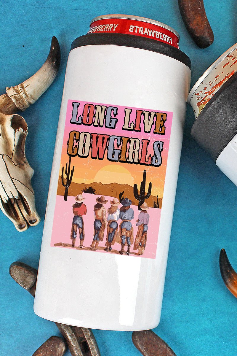 Pink Sunset Long Live Cowgirls Stainless Steel Slim Hugger - Wholesale Accessory Market