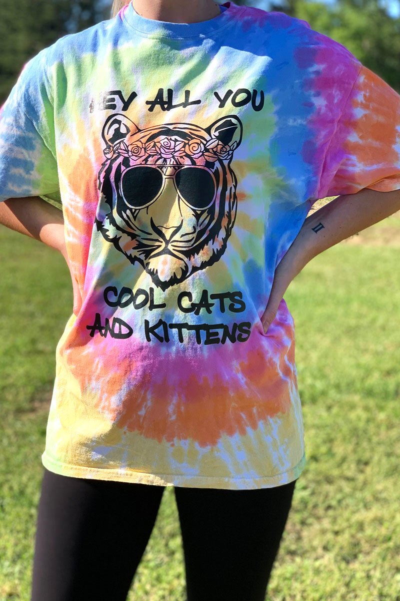 Cool Cats Tie Dye Tee - Wholesale Accessory Market