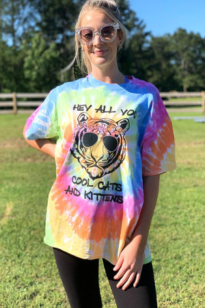 Cool Cats Tie Dye Tee - Wholesale Accessory Market