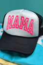 Hot Pink Mama Varsity Puff Vinyl Foam Mesh Back Trucker Cap - Wholesale Accessory Market