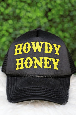 Howdy Honey Puff Vinyl Foam Mesh Back Trucker Cap - Wholesale Accessory Market