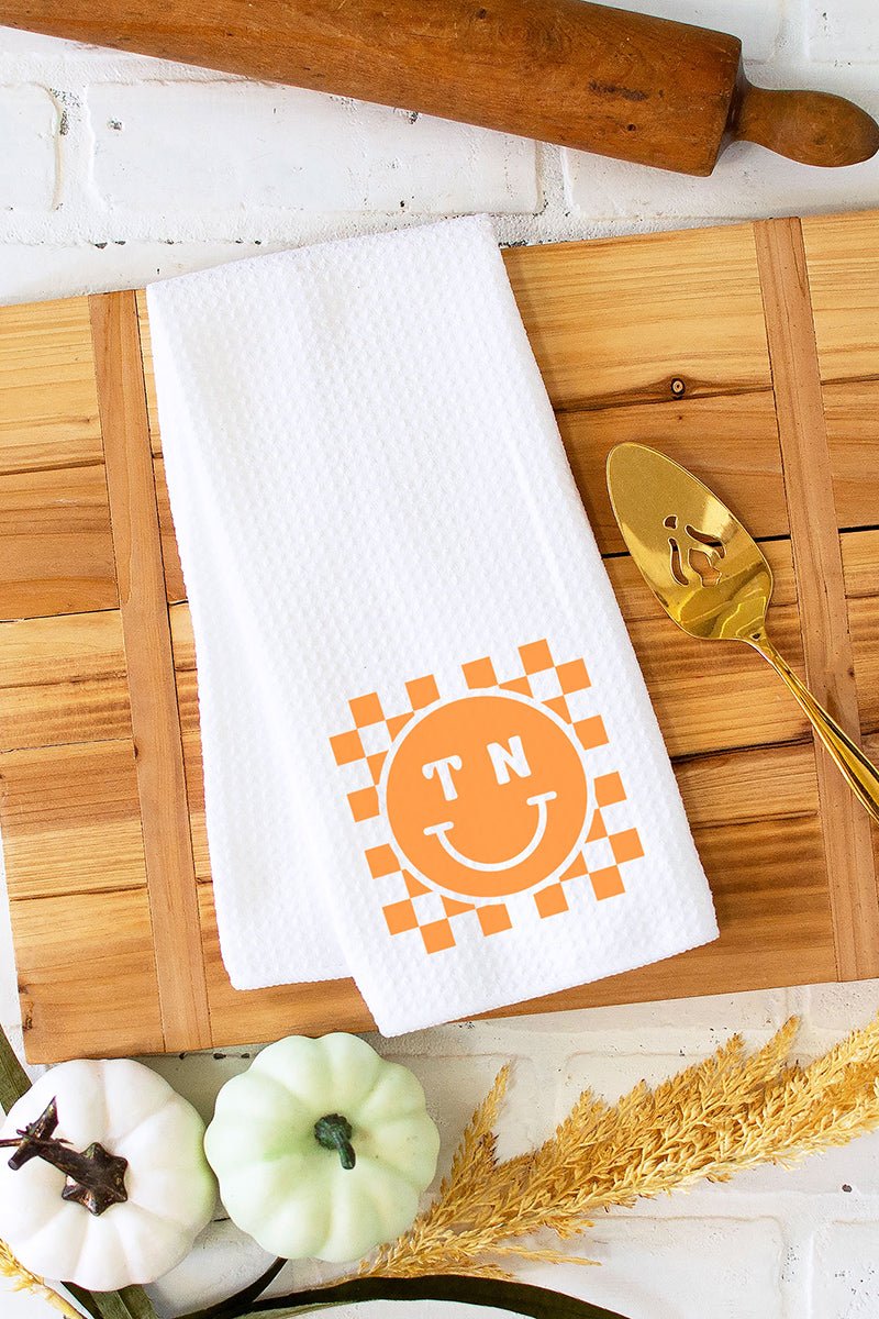 Checkerboard Happy TN Waffle Kitchen Towel - Wholesale Accessory Market