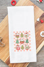 Checkered Christmas Coffee Waffle Kitchen Towel - Wholesale Accessory Market