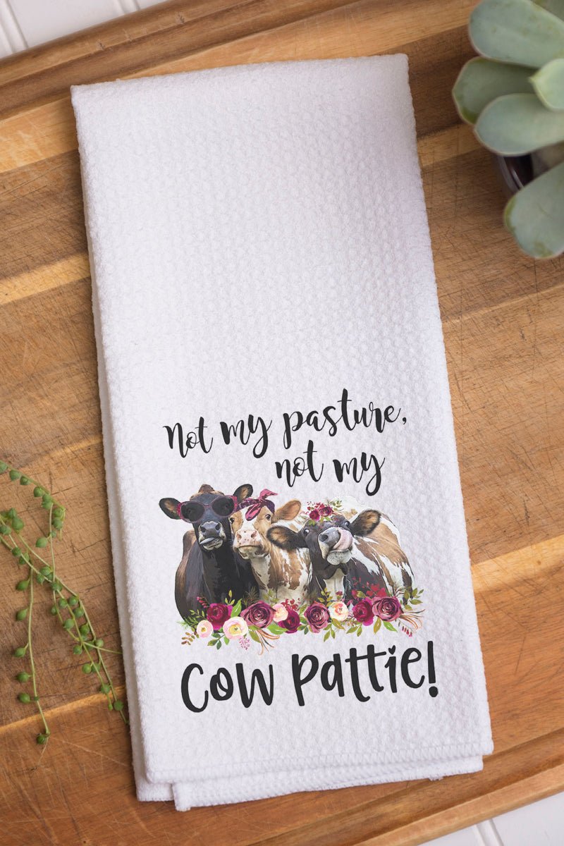 Cow Pattie Waffle Kitchen Towel - Wholesale Accessory Market