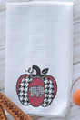 Crimson & Houndstooth Gameday Pumpkin Waffle Kitchen Towel - Wholesale Accessory Market