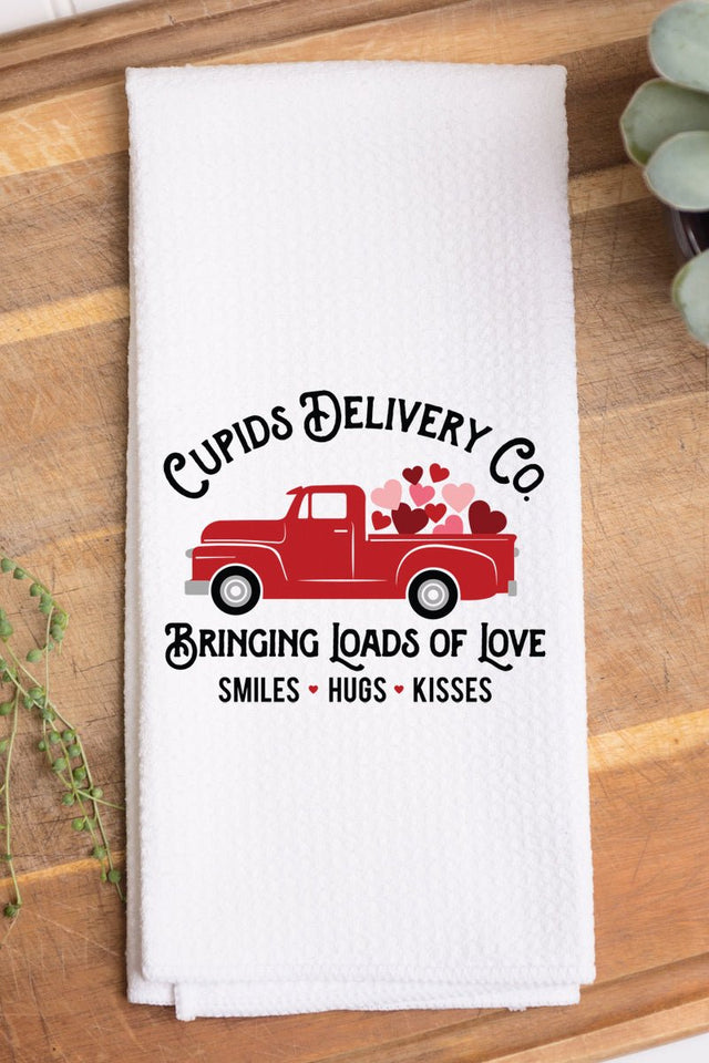 Cupid's Delivery Co. Waffle Kitchen Towel - Wholesale Accessory Market