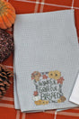 Autumn Thankful Grateful Blessed Waffle Kitchen Towel - Wholesale Accessory Market