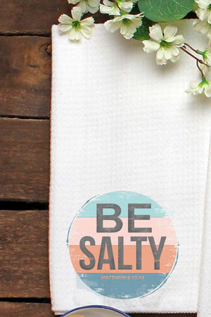 Be Salty Circle Waffle Kitchen Towel - Wholesale Accessory Market