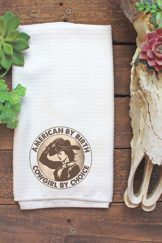 Cowgirl By Choice Waffle Kitchen Towel - Wholesale Accessory Market