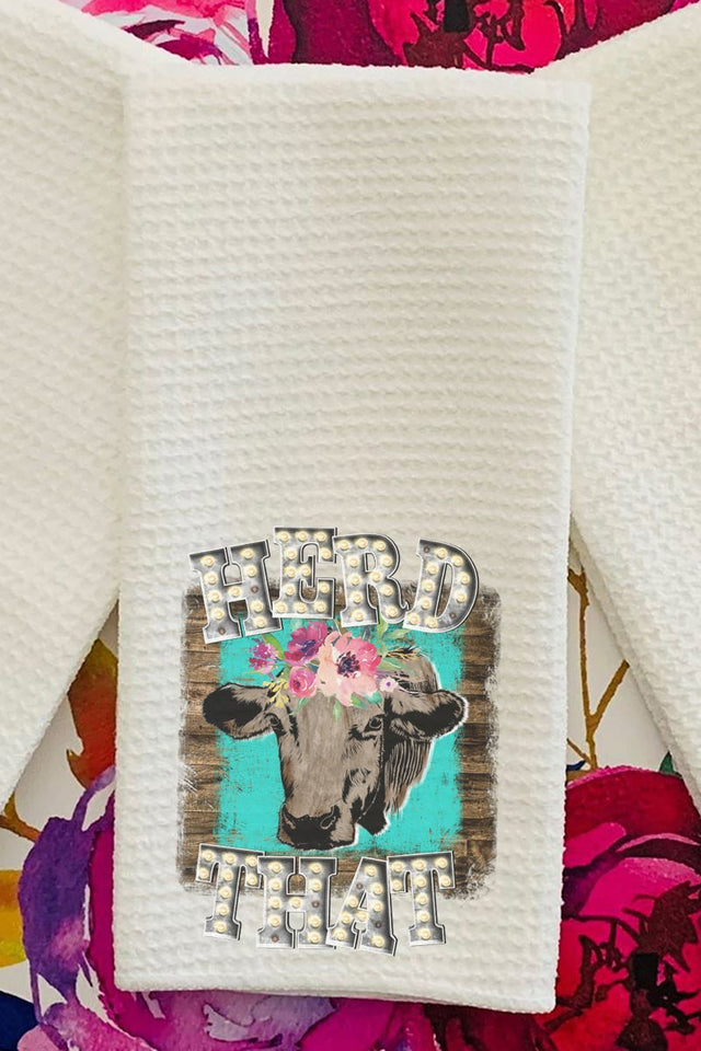 Herd That Waffle Kitchen Towel - Wholesale Accessory Market