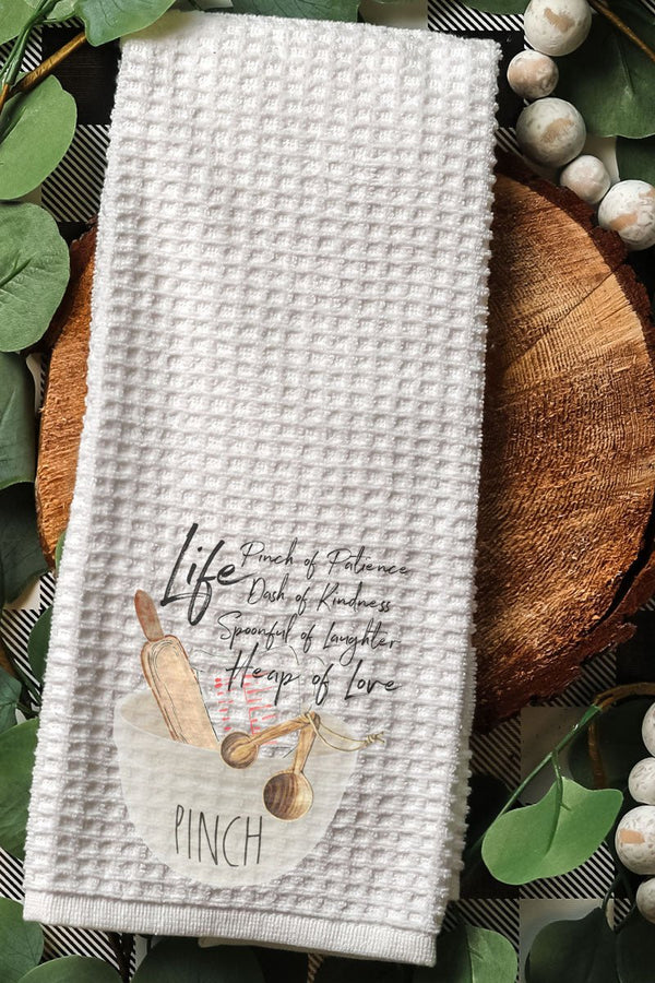 Inspirational Quote Waffle Weave Kitchen Towels