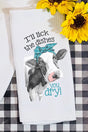 Lick The Dishes Cow Waffle Kitchen Towel - Wholesale Accessory Market