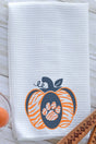 Navy & Orange Gameday Pumpkin Waffle Kitchen Towel - Wholesale Accessory Market