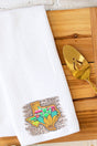 Painted Texas Leopard Waffle Kitchen Towel - Wholesale Accessory Market