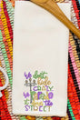 Parade Down The Street Mardi Gras Waffle Kitchen Towel - Wholesale Accessory Market