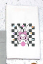 Retro Bubblegum Bunny Waffle Kitchen Towel - Wholesale Accessory Market