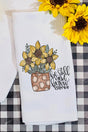 Sunflower Be Still And Know Waffle Kitchen Towel - Wholesale Accessory Market