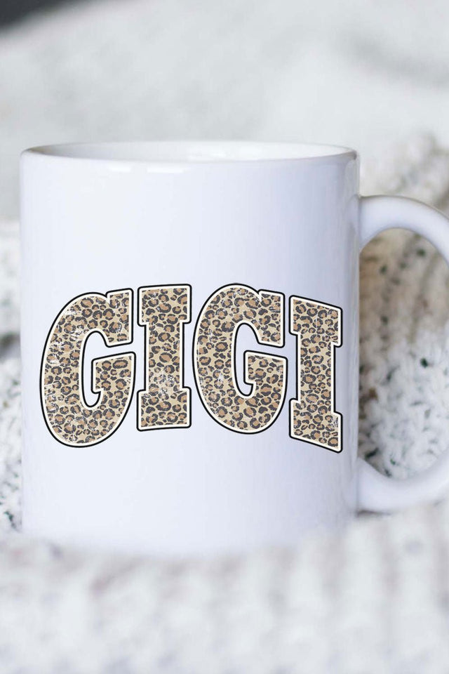 Arched Gigi Leopard White Mug - Wholesale Accessory Market